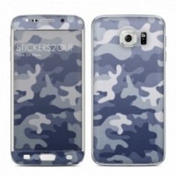 Camo bleu Galaxy S6 Edge